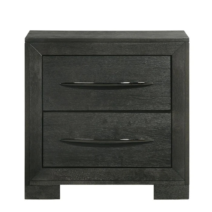 Allan 2-Drawer Nightstand in Black
