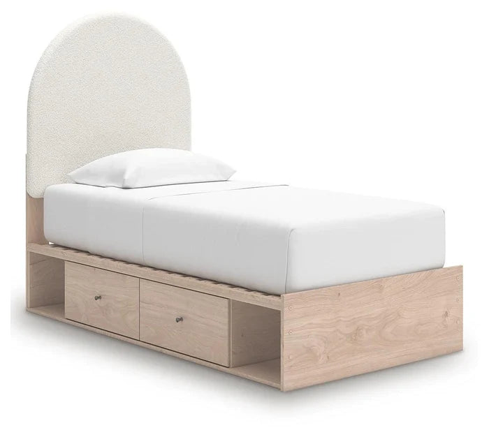 Twin / Panel Bed w/ Storage Drawers (4)