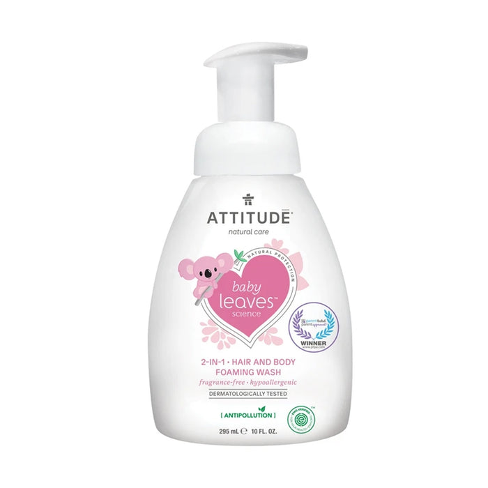 Attitude Baby Leaves Hair & Body Foaming Wash - Fragrance Free