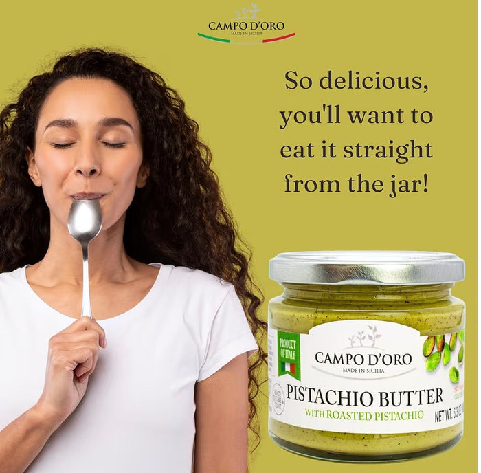 Campo D'Oro Pistachio Butter, 180g (Pack of 6)