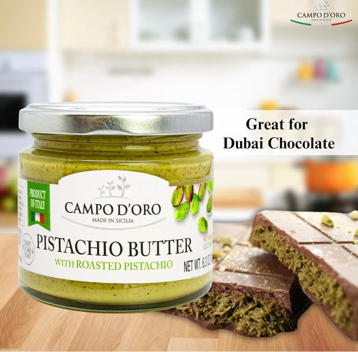 Campo D'Oro Pistachio Butter, 180g (Pack of 6)