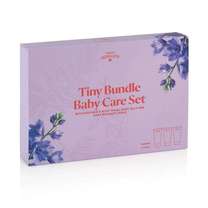 Dublin Herbalists Tiny Bundle Baby Care Set with Kids Hair & Body Wash, Baby Jelly and Baby Bum Bum Cream