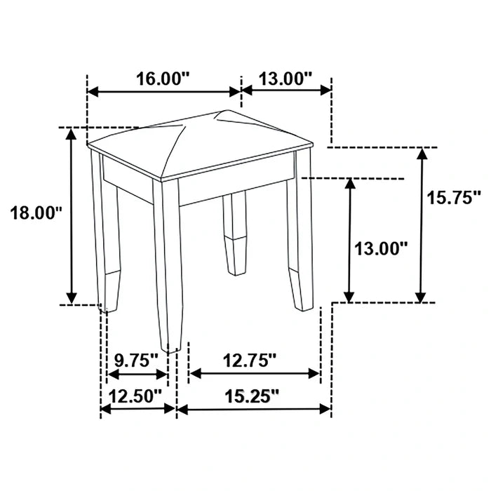 Felicity Makeup Vanity Stool