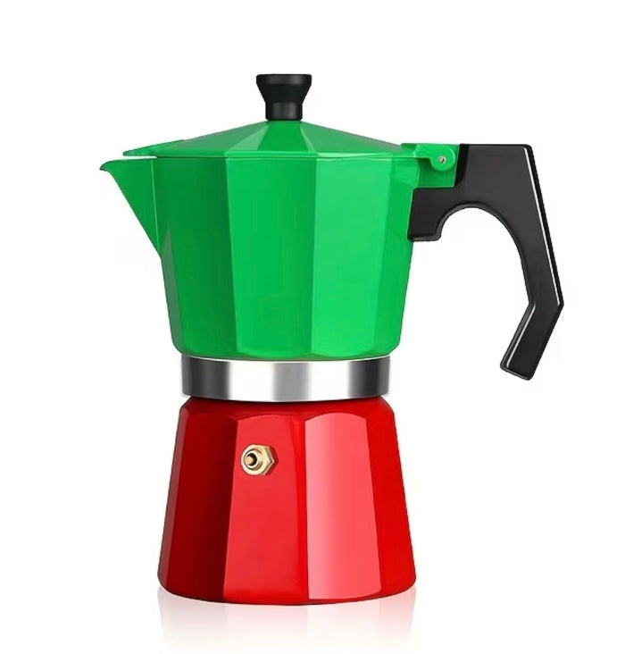 Italian Flag 6OZ Moka Espresso Coffee  Made of Aluminum 6 cup