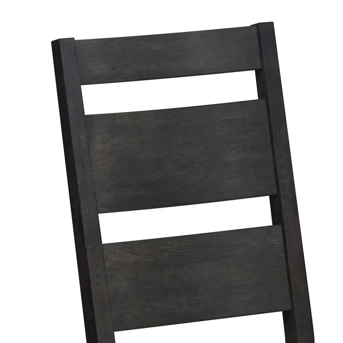 Jemma Wood Back Dining Side Chair with Beige Linen in Dark Espresso (2 Per Carton)