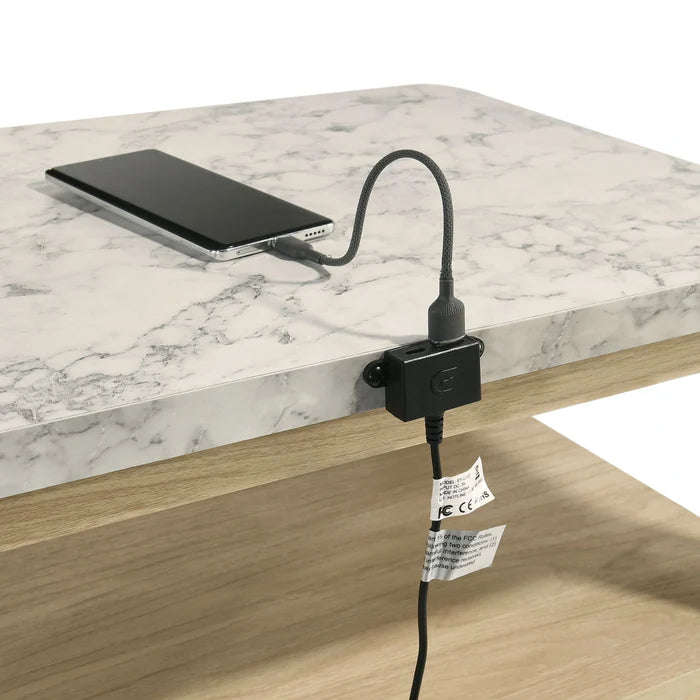 Jonas Nightstand with USB in Natural