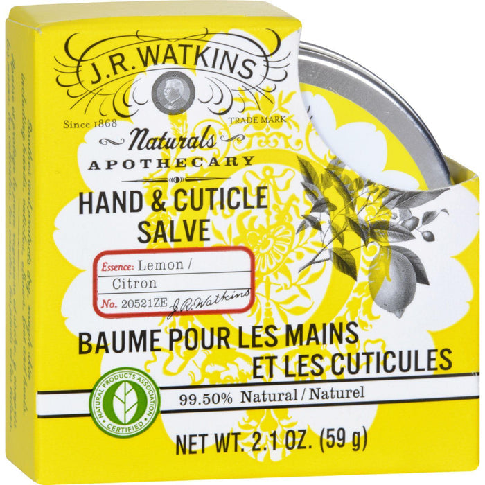 J.r. Watkins Hand And Cuticle Salve - Lemon - 2.1 Oz
