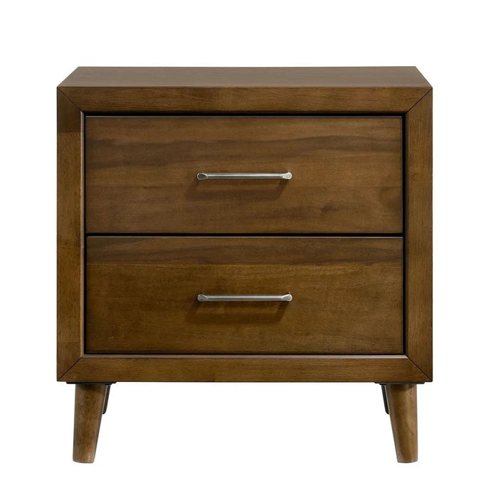 Malibu 2-Drawer Nightstand in Walnut