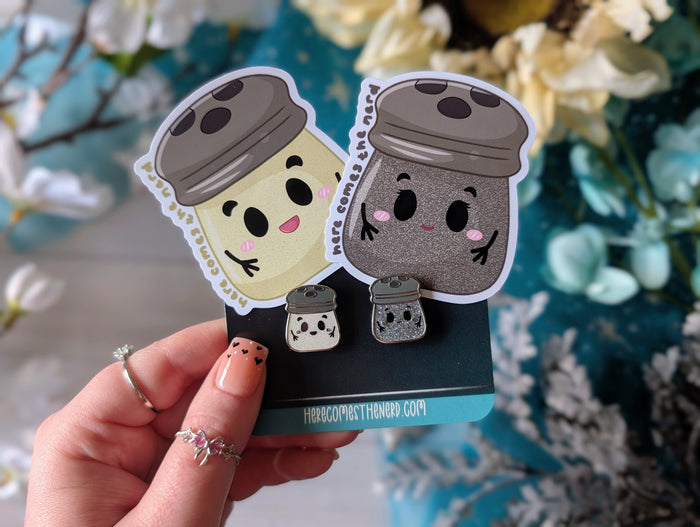 Mr. & Mrs. Seasoning - (2) Enamel Pin Set