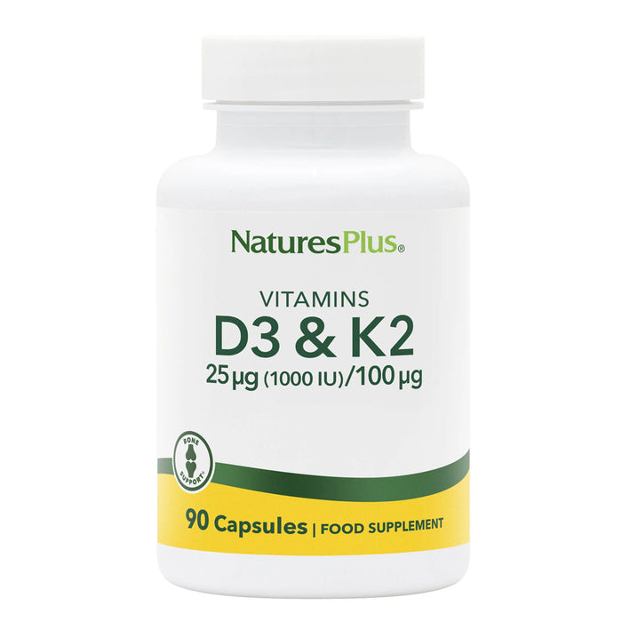 Nature's Plus Vitamins D3 &t K2 1000iu