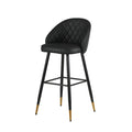 Oliver Black Vegan Leather Bar Chair (2 Per Carton)