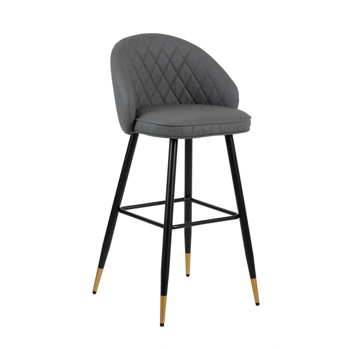 Oliver Gray Vegan Leather Bar Chair (2 Per Carton)