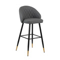 Oliver Gray Vegan Leather Bar Chair (2 Per Carton)