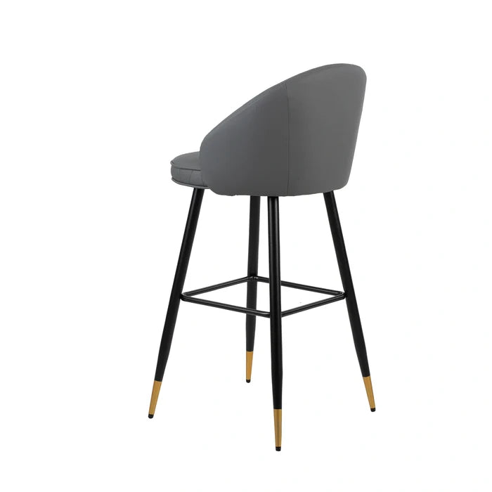 Oliver Gray Vegan Leather Bar Chair (2 Per Carton)