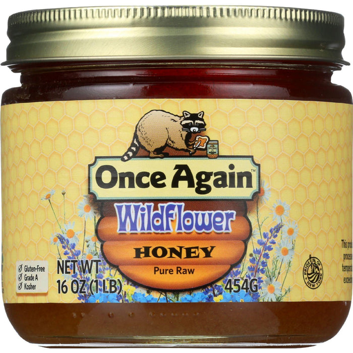 Once Again Honey - Natural - Wildflower - 1 Lb - Case Of 12