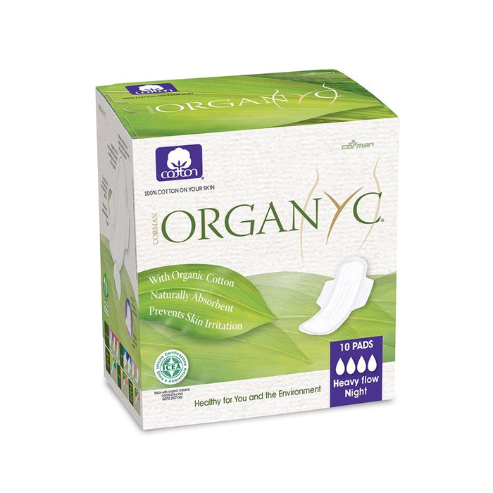 Organyc Organic Cotton Period Pads Night Heavy Flow