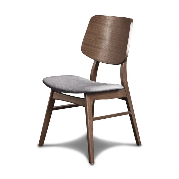 Oscar Chair With Dk Gray Cushion-Walnut