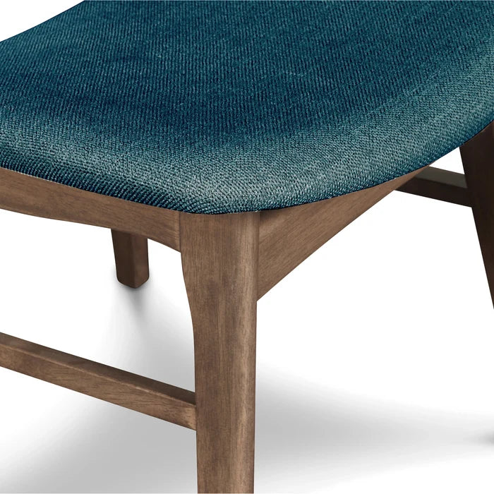 Oscar Chair With Forest Green Cushion-Walnut