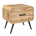 Rowan One Drawer End Table/Bedside Table-Natural