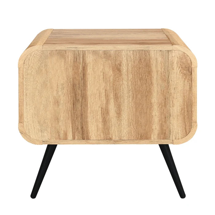 Rowan One Drawer End Table/Bedside Table-Natural