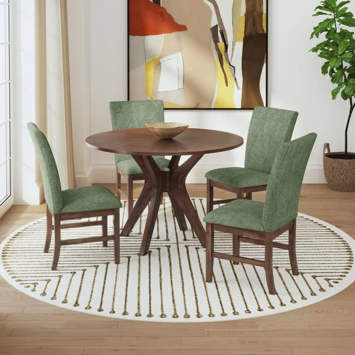 Santa Barbara Dining Side Chair with Fabric in Walnut (2 Per Carton)