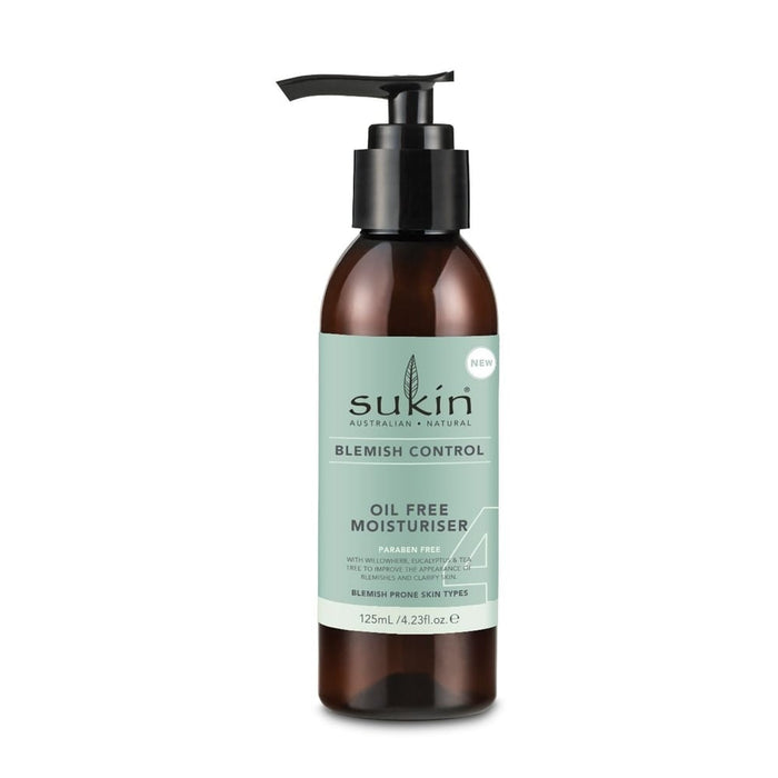 bottle of Sukin Blemish Control Oil Free Moisturiser