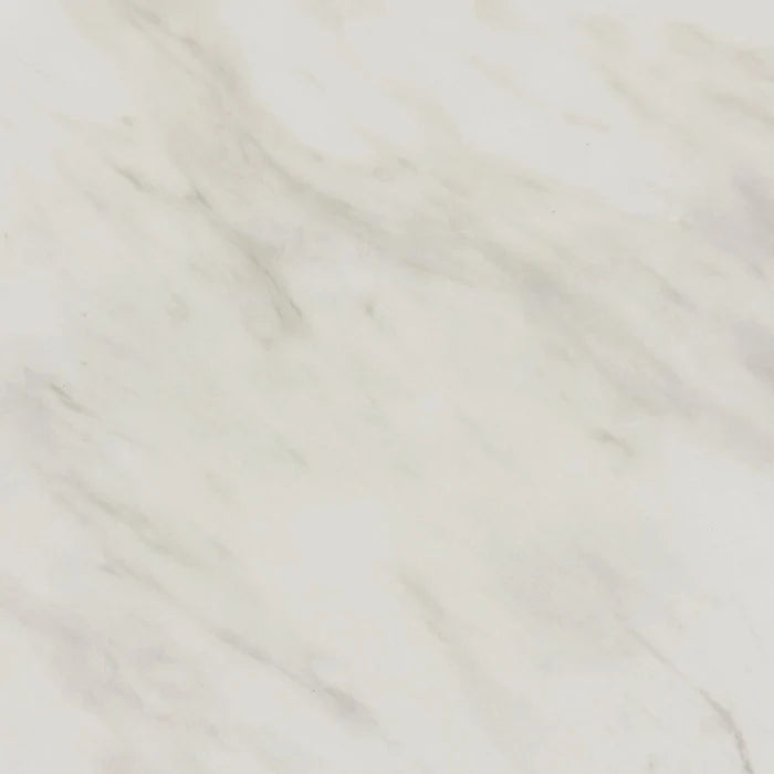 Sylvie Round End Table with White Faux Marble Top and Base