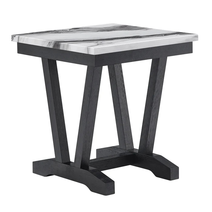 T1319 Blk/Wht End Table