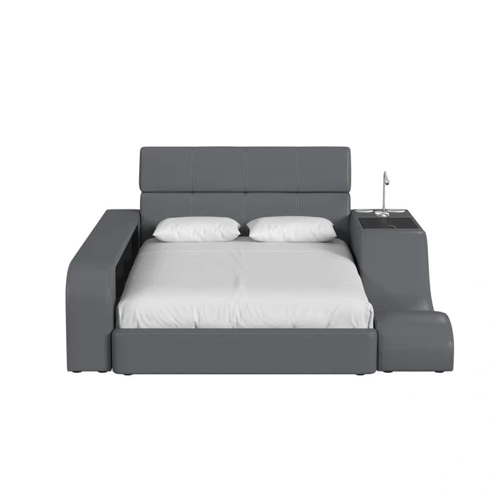 Valari Lounge Chair in Grey PU