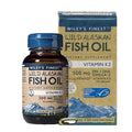 bottle of Wiley's Finest Wild Alaskan Fish Oil Vitamin K2
