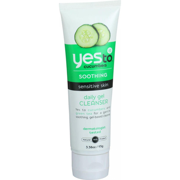 Yes To Cucumbers Cleanser - Daily Gel - Soothing - Sensitive Skin - 3.38 Oz